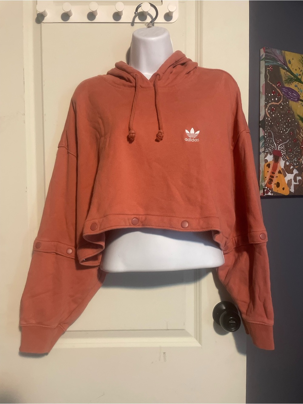 Adidas 3way convertible crop hoodie